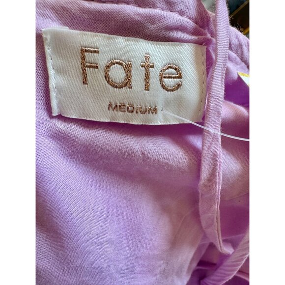 NWT Fate Lavende Eyelet Lace Ruffle  Dress Adjustable Straps Medium 100% Cotton - Picture 5 of 10